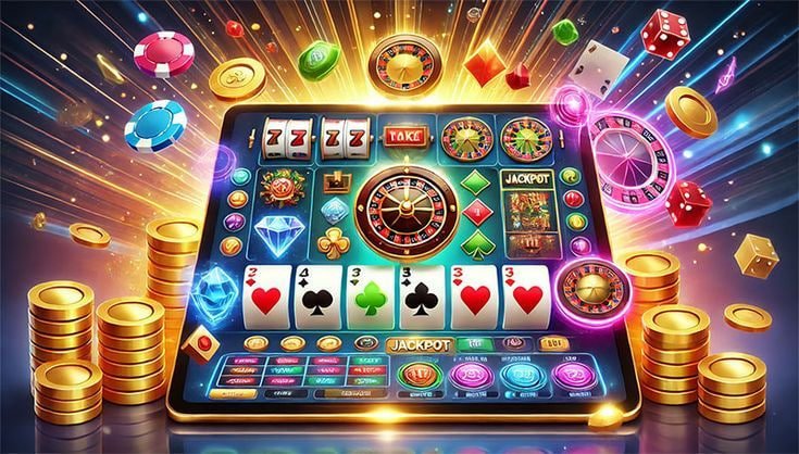 Antarmuka permainan blackjack jitujp dengan dealer dan kartu pemain